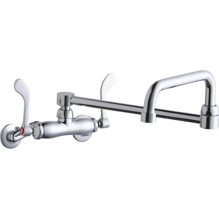 Elkay Elkay 3-8" Centers Wall Faucet 2 Swing Spt 4" Wsbld Hdls 2in Inlet LK945DS20T4T